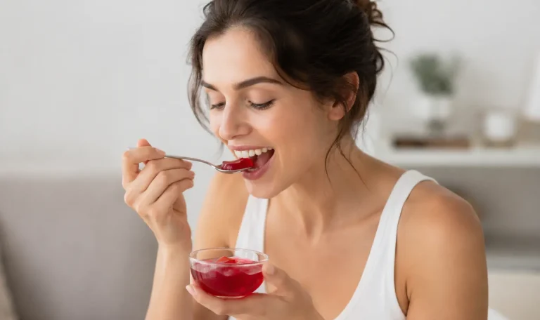 Fruta, gelatina y bienestar